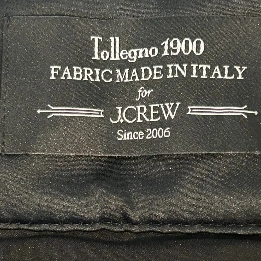 J. Crew collection wide-leg Tollegno 1900‎ Italian tuxedo wool pleated pants 10T